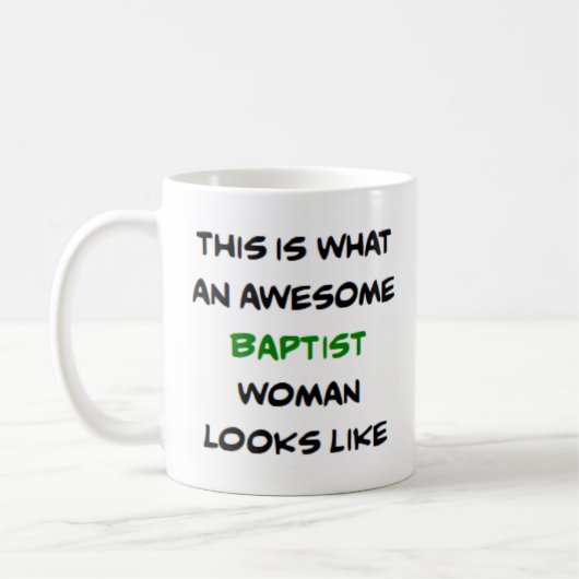 Mug femme baptiste, formidable (Gauche)