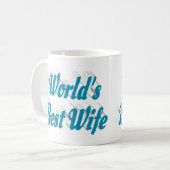 Mug Femme bleu demi-texte (Devant gauche)