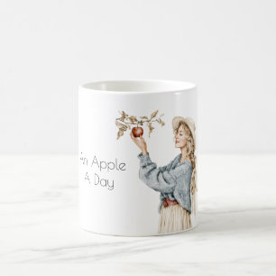 Mug Femme Blonde Pull Bleu Pomme Par Jour
