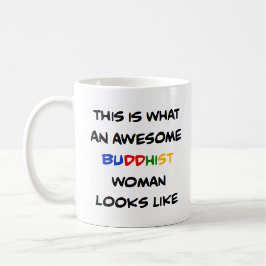 Mug femme bouddhiste, formidable (Gauche)
