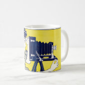 Mug Femme caméra, photographe, Van Caspel (Devant droit)