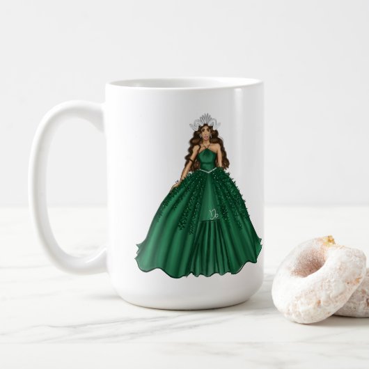 Mug Femme Capricorne déesse Texte personnalisé (Avec donut)