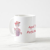 Mug Femme Casquette rouge âgée et caniche (Devant gauche)