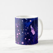 Mug Femme Céleste Déesse Lune Étoiles Ciel (Devant droit)