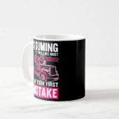 Mug Femme Chauffeuse Camion Lady - Chauffeuse Camion - (Devant gauche)