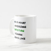 Mug femme chrétienne, formidable (Devant gauche)