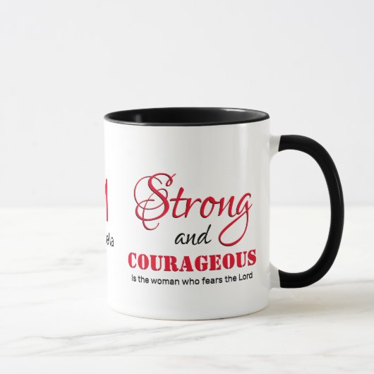 MUG FEMME COURAGEUSE PERSONNALISÉE (Droite)