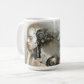 Mug Femme Cyborg Femme Ai Art (Devant gauche)