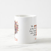 Mug Femme d'Afro Floral Artistique avec Monogramme & C (Centre)