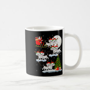Mug Femme Dalmatien Chien Père Noël Traîneau Volant Dr