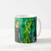Mug Femme dans la belle prairie verte (Devant droit)