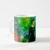 Mug Femme dans la belle prairie verte (Devant gauche)