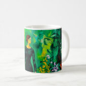 Mug Femme dans la belle prairie verte (Devant droit)
