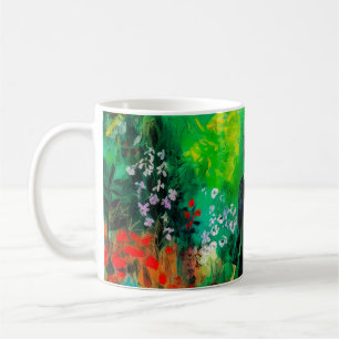 Mug Femme dans la belle prairie verte