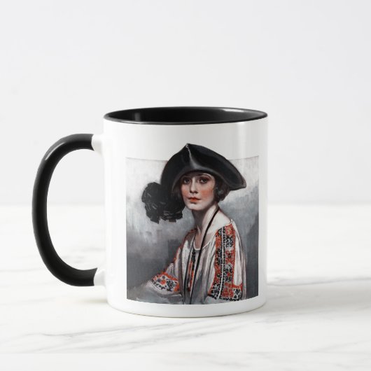 Mug Femme dans le chemisier brodé (Gauche)