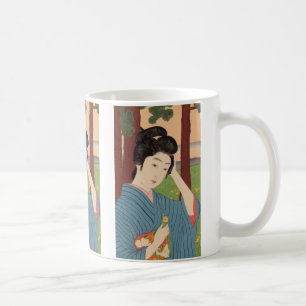 Mug Femme dans un bosquet d'arbres par Hashiguchi Goyo