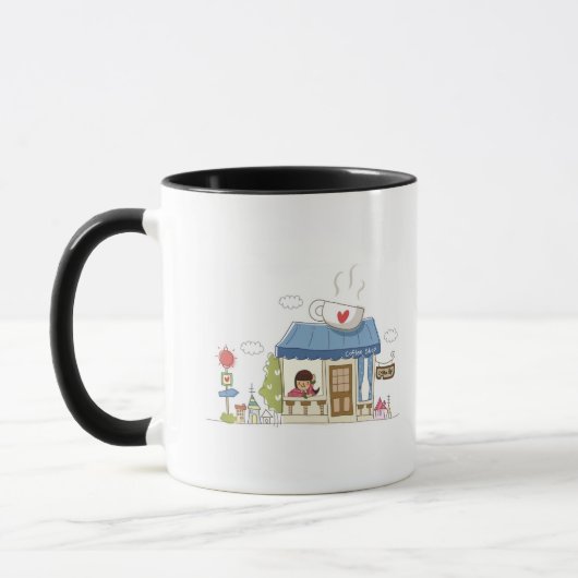 Mug Femme dans un café-restaurant (Gauche)