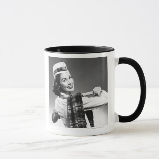 Mug Femme dans un casquette (Droite)