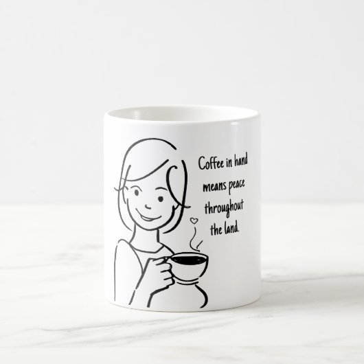 Mug Femme de café (Centre)