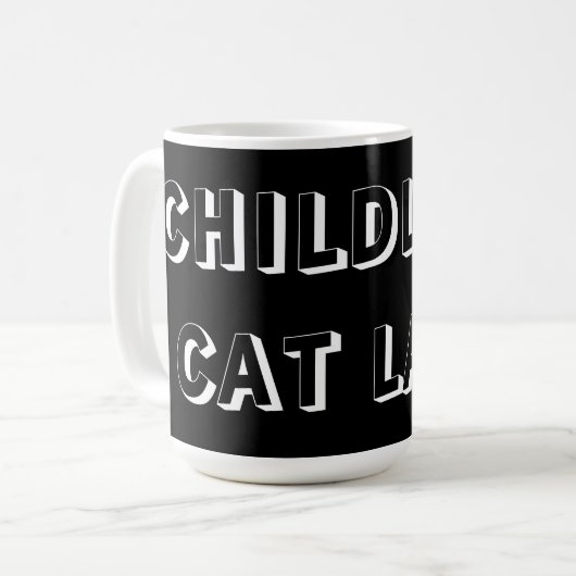 Mug Femme de chat sans enfant (Devant gauche)