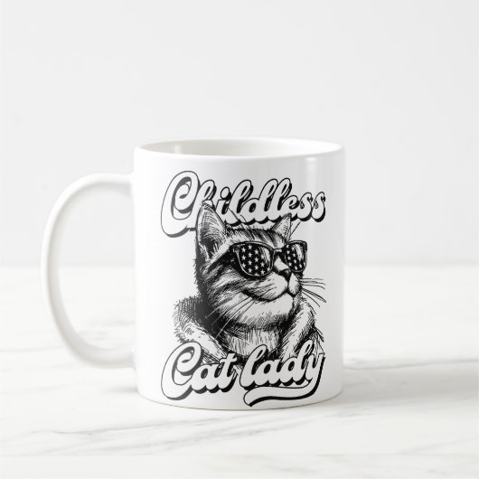 Mug femme de chat sans enfant (Gauche)