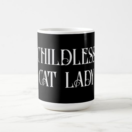 Mug Femme de chat sans enfant (Centre)