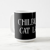 Mug Femme de chat sans enfant (Devant gauche)