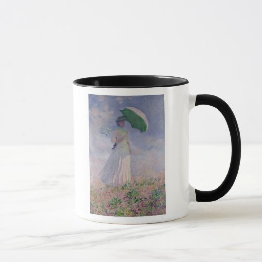 Mug Femme de Claude Monet | avec un parasol tourné à (Droite)