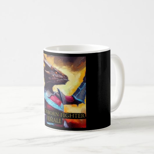 Mug Femme de combat à mort-née (Devant droit)