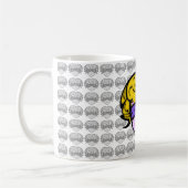 Mug Femme de dessin avec marque de beauté et lunettes (Gauche)