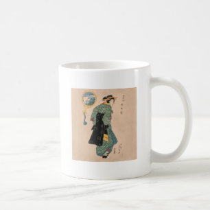 Mug Femme de kimono japonais antique Ukiyo-e gravure s