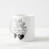 Mug Femme de la fête de Bachelorette Rétro Script (Devant gauche)