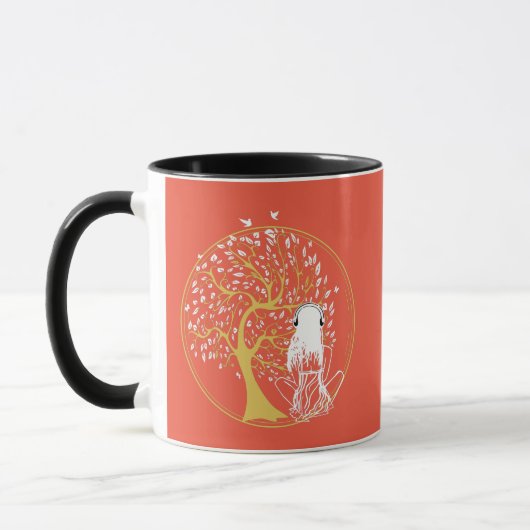 Mug femme de l'arbre de vie sur la méditation (Gauche)
