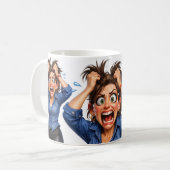Mug Femme de mal de tête (Devant gauche)