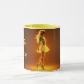 Mug Femme de mode éclairée avec brillance du corps néo (Centre)