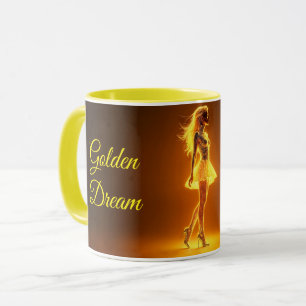Mug Femme de mode éclairée avec brillance du corps néo