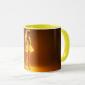 Mug Femme de mode éclairée avec brillance du corps néo (Devant droit)
