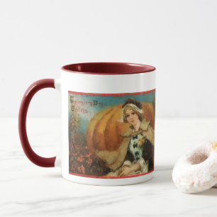 Mug Femme de pèlerin de Thanksgiving vintage