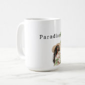 Mug Femme de plage de palmiers tropicaux (Devant gauche)