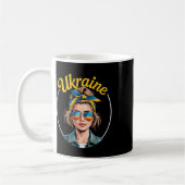 Mug Femme de style rétro ukrainien Graphique Fierté cu (Gauche)