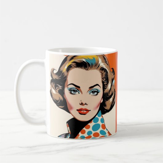 Mug Femme des années 60 (Gauche)