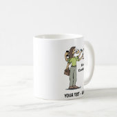Mug Femme dessin animé administratrice (Devant droit)