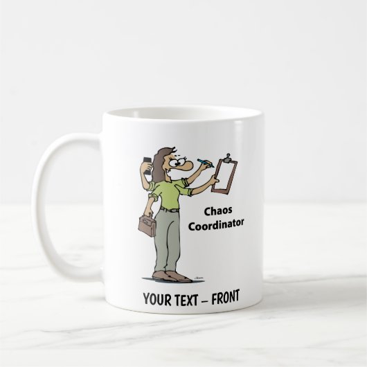 Mug Femme dessin animé administratrice (Gauche)