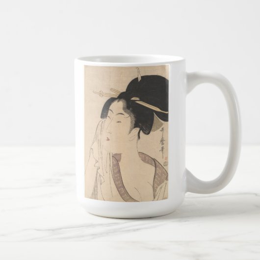 Mug Femme détendant après son Bath (Droite)