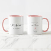 Mug Femme d'information personnalisée Je ne peux pas d
