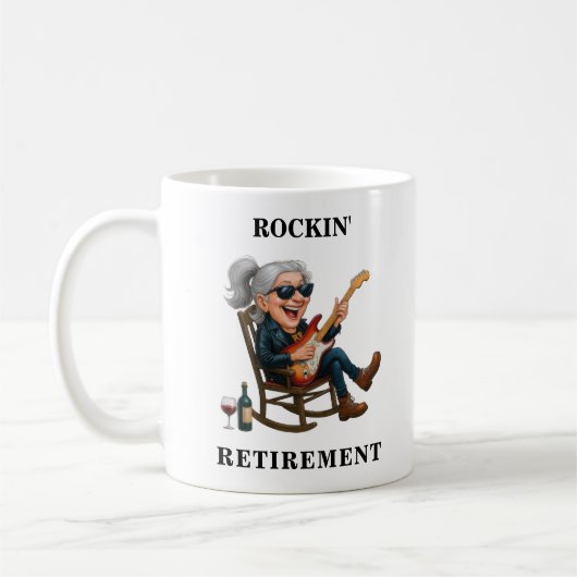 Mug Femme drôle à la retraite (Gauche)