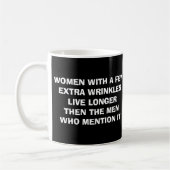 Mug Femme Drôle Dit Les Rides (Gauche)