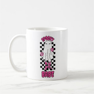 Mug Femme "Éffrayant Babe" Fantôme d'Halloween - Rose 