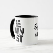 Mug Femme égale imitation de fille féminine féministe (Devant gauche)