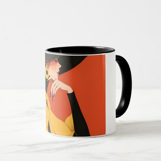 Mug Femme élégante (Devant droit)
